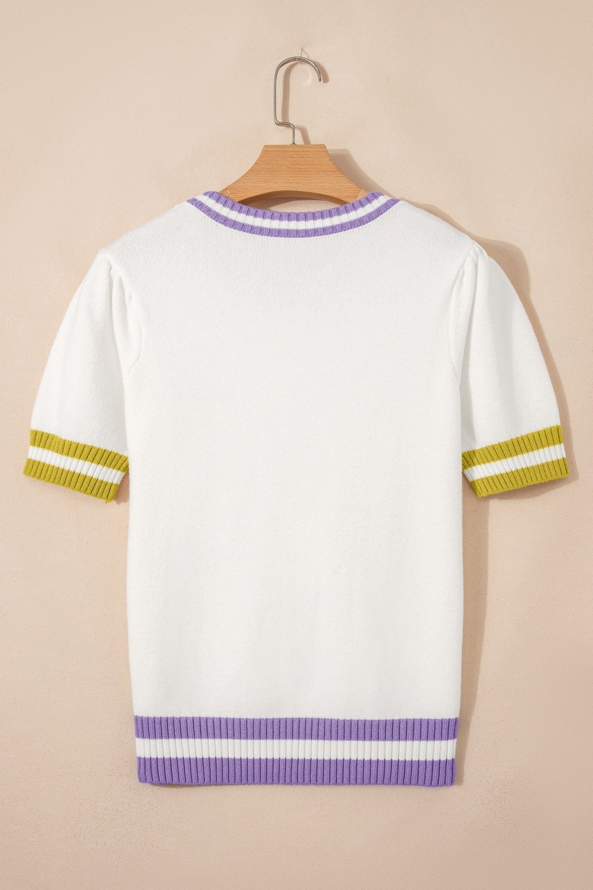 Mardi Gras Tinsel Lettering Short Sleeve Sweater - Rooted & Reckless Co.