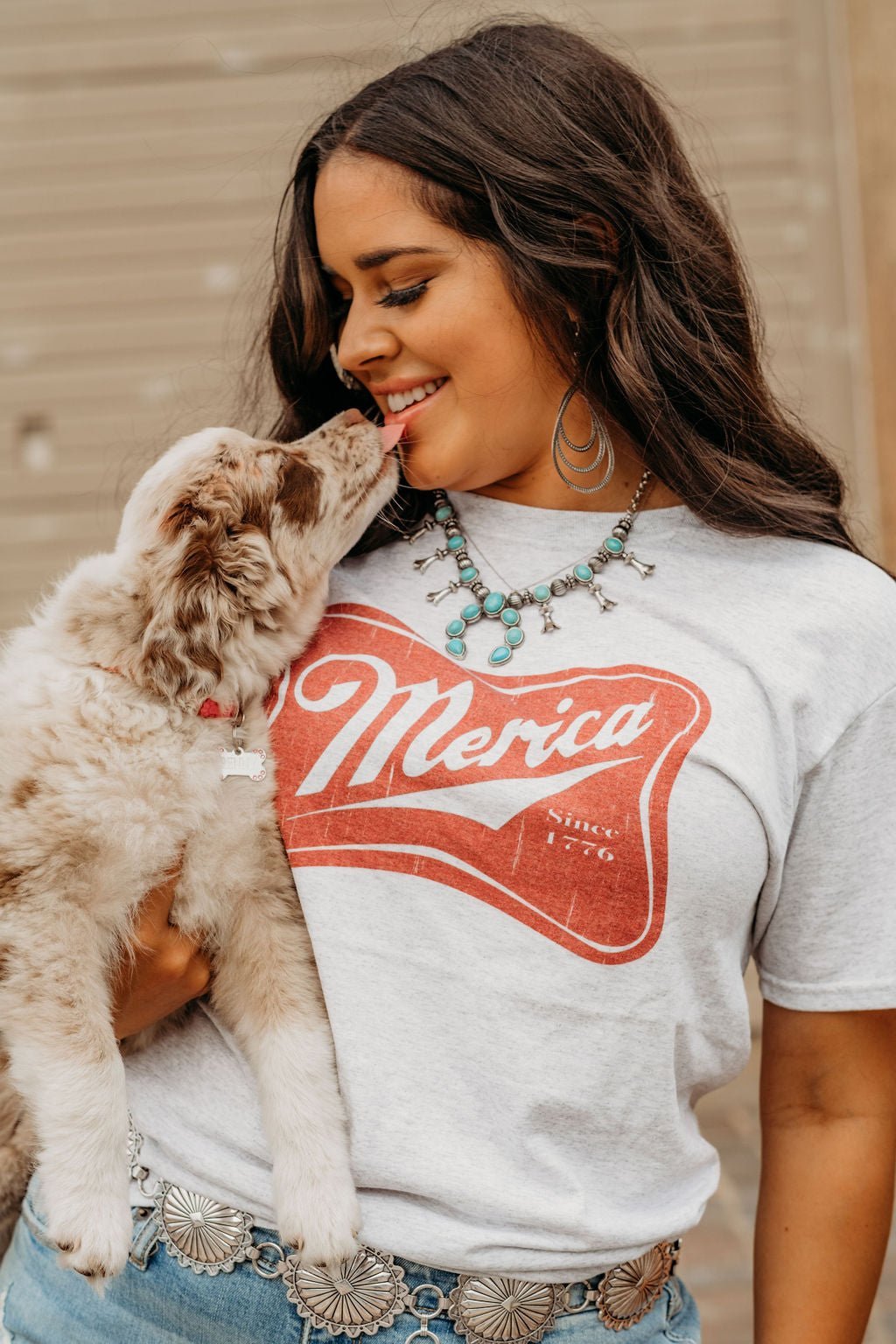 Merica Red Logo Graphic Tee - Rooted & Reckless Co.