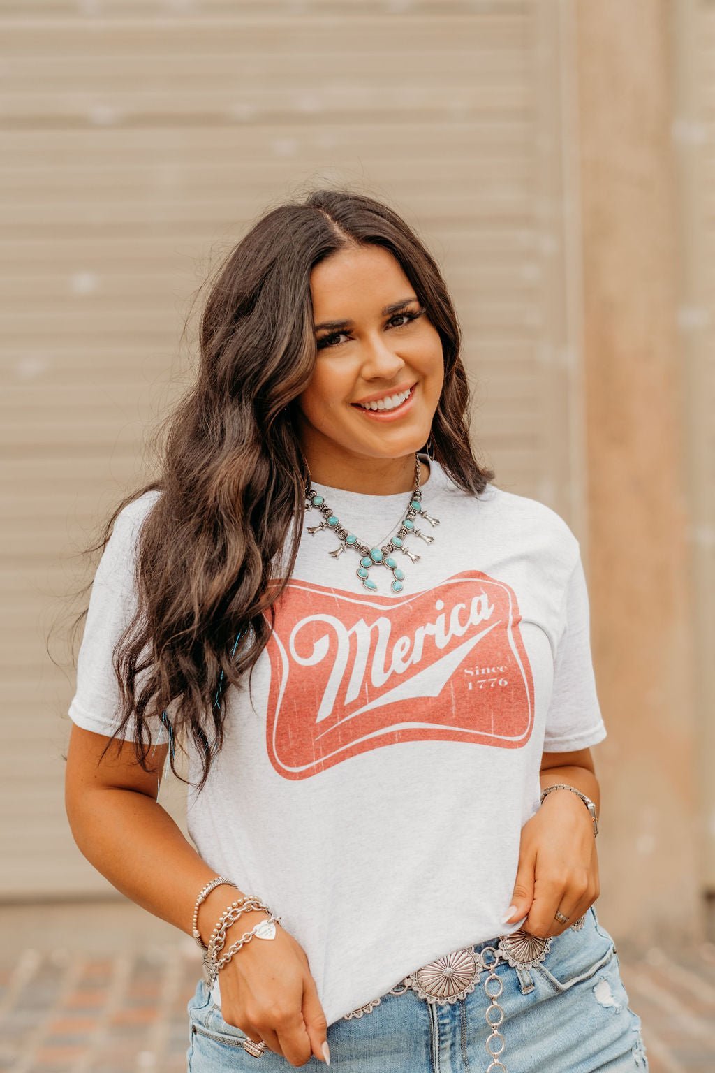 Merica Red Logo Graphic Tee - Rooted & Reckless Co.