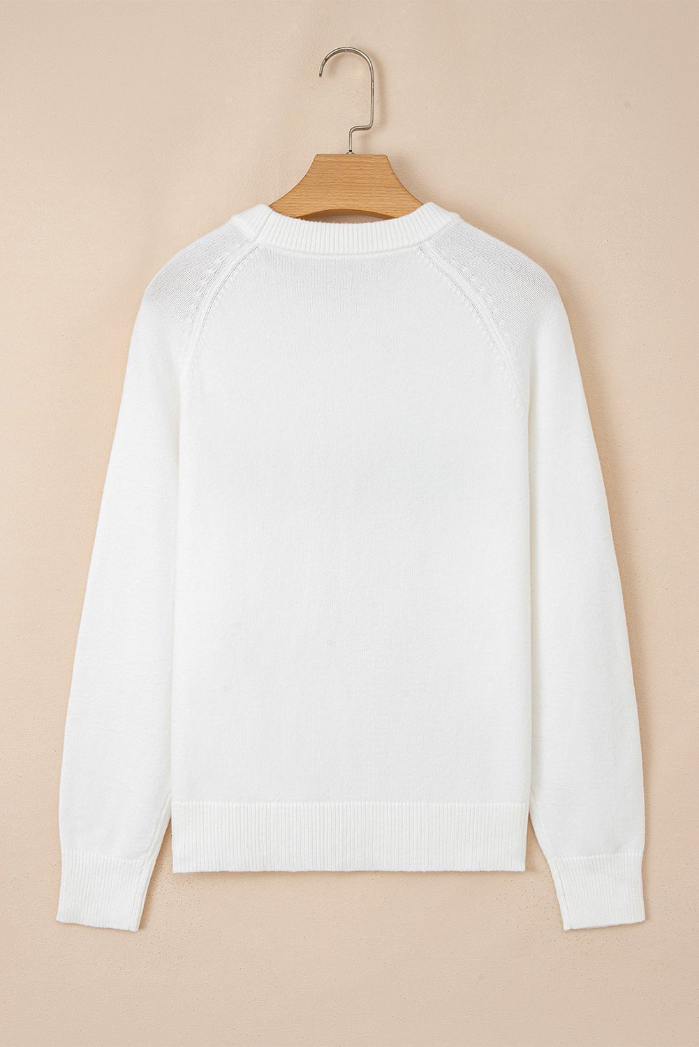 MERRY Raglan Long Sleeve Christmas Sweater - Rooted & Reckless Co.