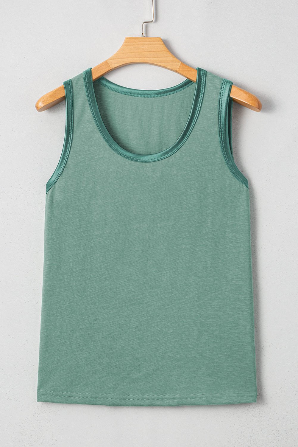 Metallic Contrast Trim Scoop Neck Tank Top - Rooted & Reckless Co.