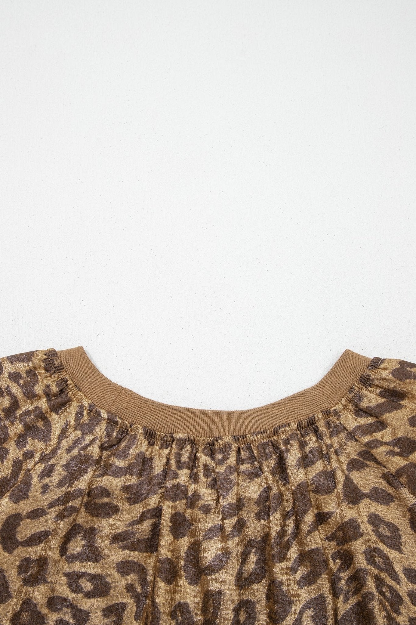 Metallic Leopard 3/4 Sleeve Blouse - Rooted & Reckless Co.