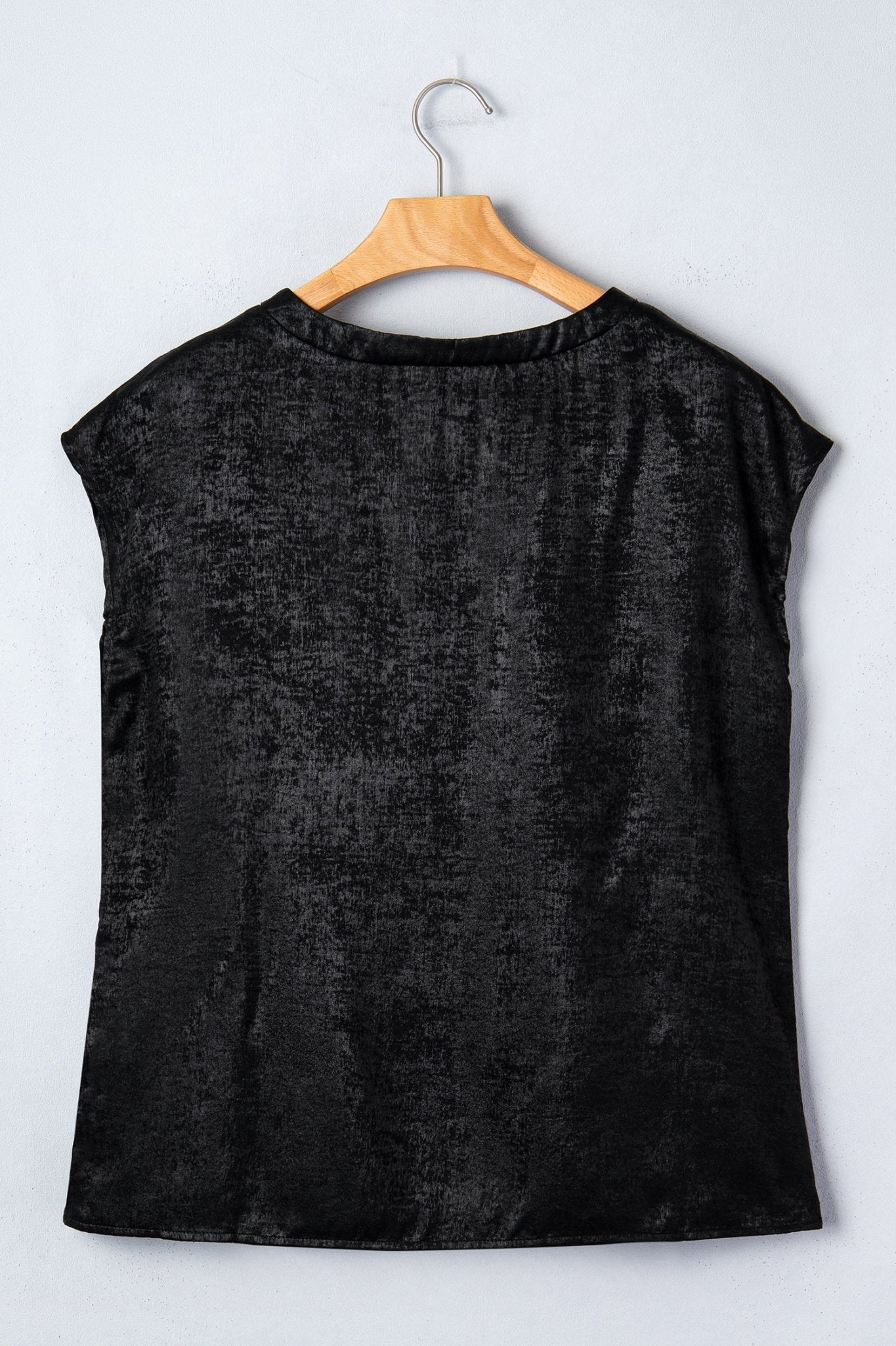 Metallic Round Neck Cap Sleeve Tee - Rooted & Reckless Co.