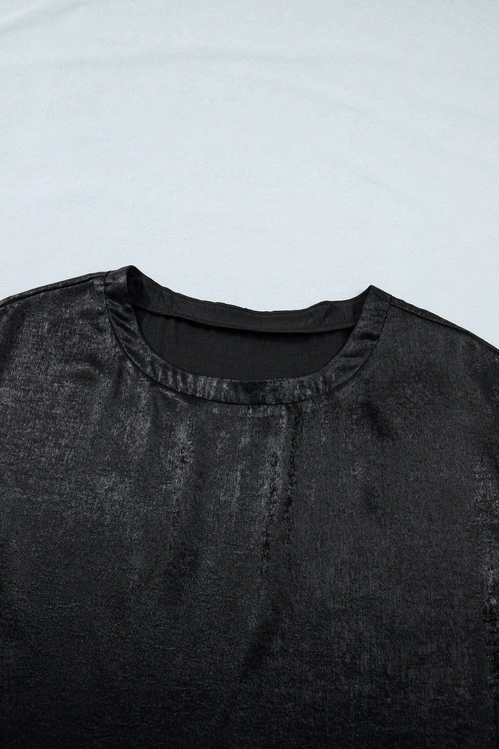 Metallic Round Neck Cap Sleeve Tee - Rooted & Reckless Co.