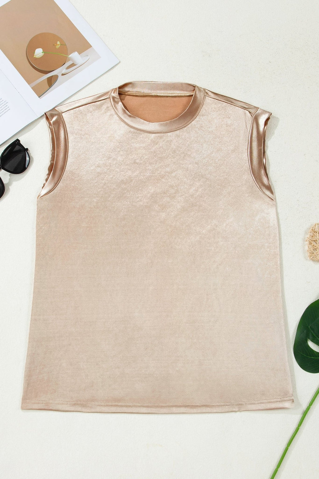 Metallic Round Neck Tank Top - Rooted & Reckless Co.