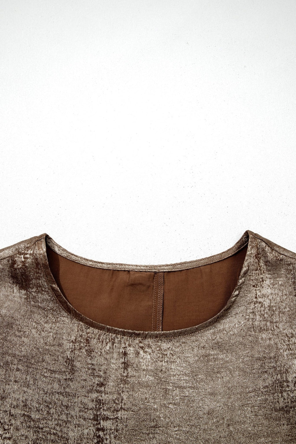 Metallic Ruffle Trim Sleeveless Round Neck Top - Rooted & Reckless Co.