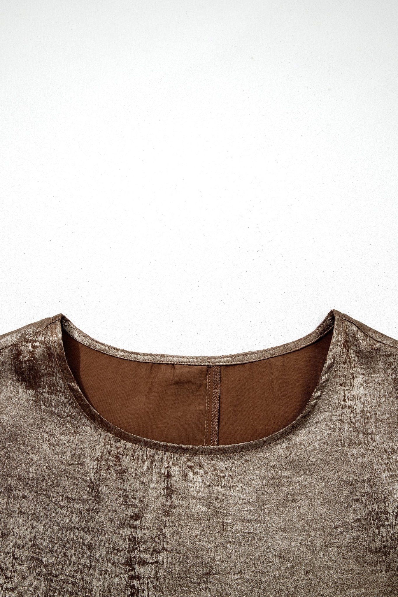 Metallic Ruffle Trim Sleeveless Round Neck Top - Rooted & Reckless Co.