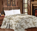 Mia Throw Blanket Cowprint Beige - Rooted & Reckless Co.