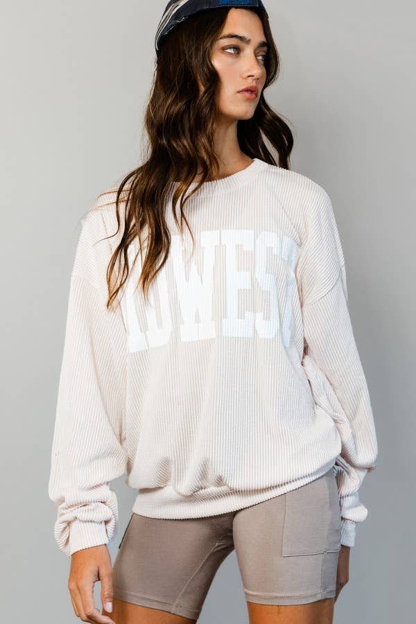 MIDWEST Comfy Oversize Graphic Sweatshirt, Gameday - Rooted & Reckless Co.