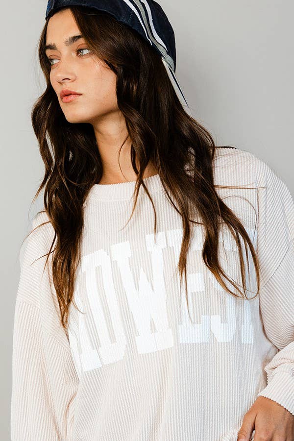 MIDWEST Comfy Oversize Graphic Sweatshirt, Gameday - Rooted & Reckless Co.