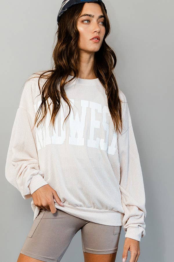 MIDWEST Comfy Oversize Graphic Sweatshirt, Gameday - Rooted & Reckless Co.