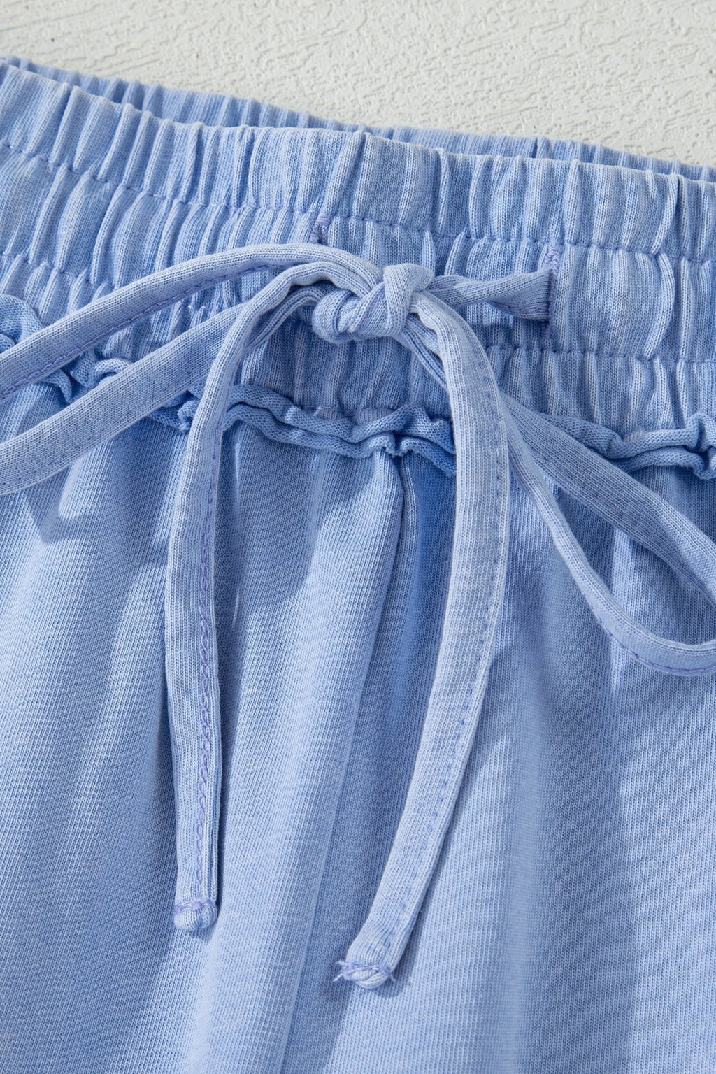 Mineral Wash Drawstring Elastic Waist Raw Edge Shorts - Rooted & Reckless Co.