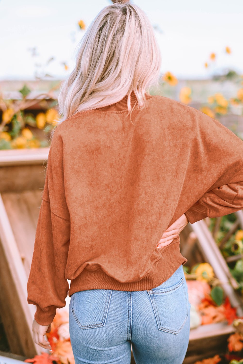 Mineral Wash Drop Shoulder Crewneck Sweatshirt - Rooted & Reckless Co.