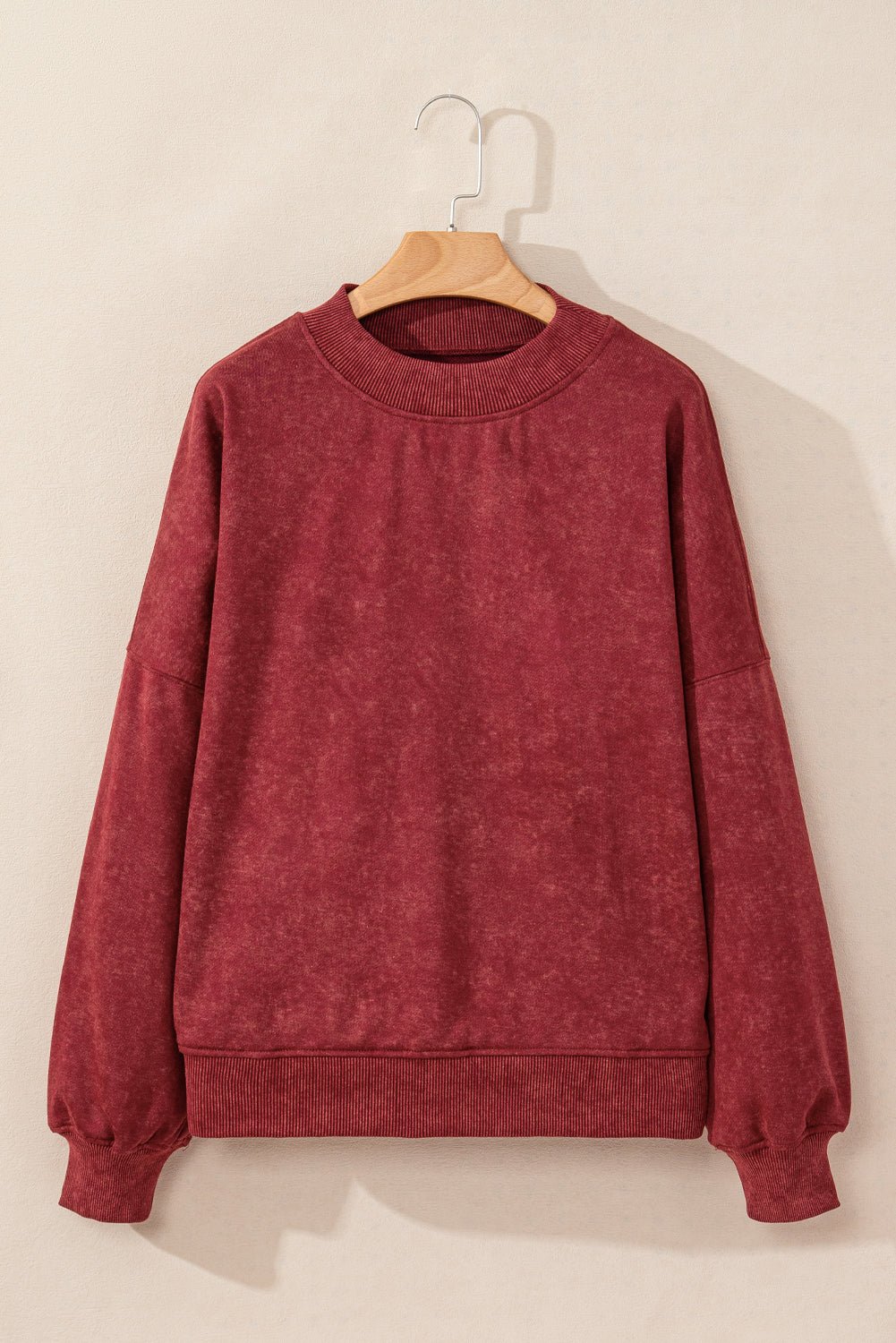 Mineral Wash Drop Shoulder Crewneck Sweatshirt - Rooted & Reckless Co.