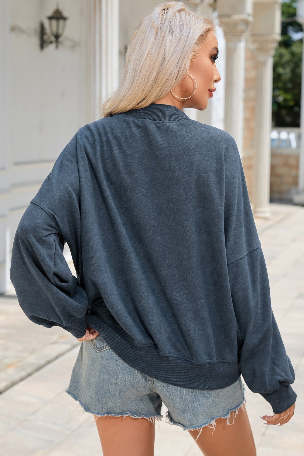 Mineral Wash Drop Shoulder Crewneck Sweatshirt - Rooted & Reckless Co.