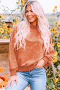 Mineral Wash Drop Shoulder Crewneck Sweatshirt - Rooted & Reckless Co.
