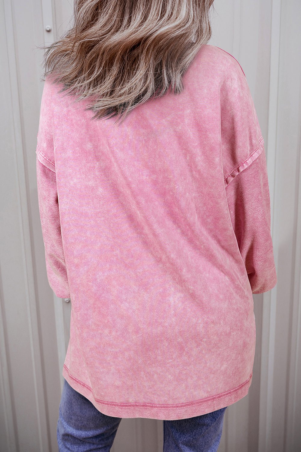 Mineral Wash Drop Shoulder Pullover Sweatshirt - Rooted & Reckless Co.