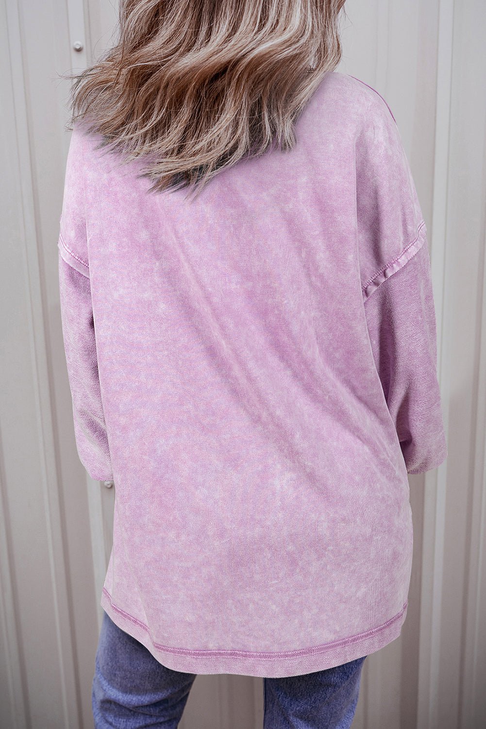 Mineral Wash Drop Shoulder Pullover Sweatshirt - Rooted & Reckless Co.