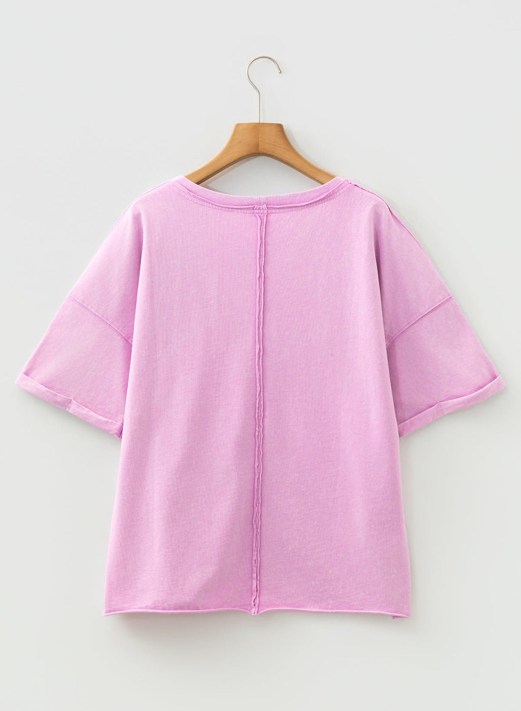 Mineral Wash Drop Shoulder Raw Edge Tee - Rooted & Reckless Co.