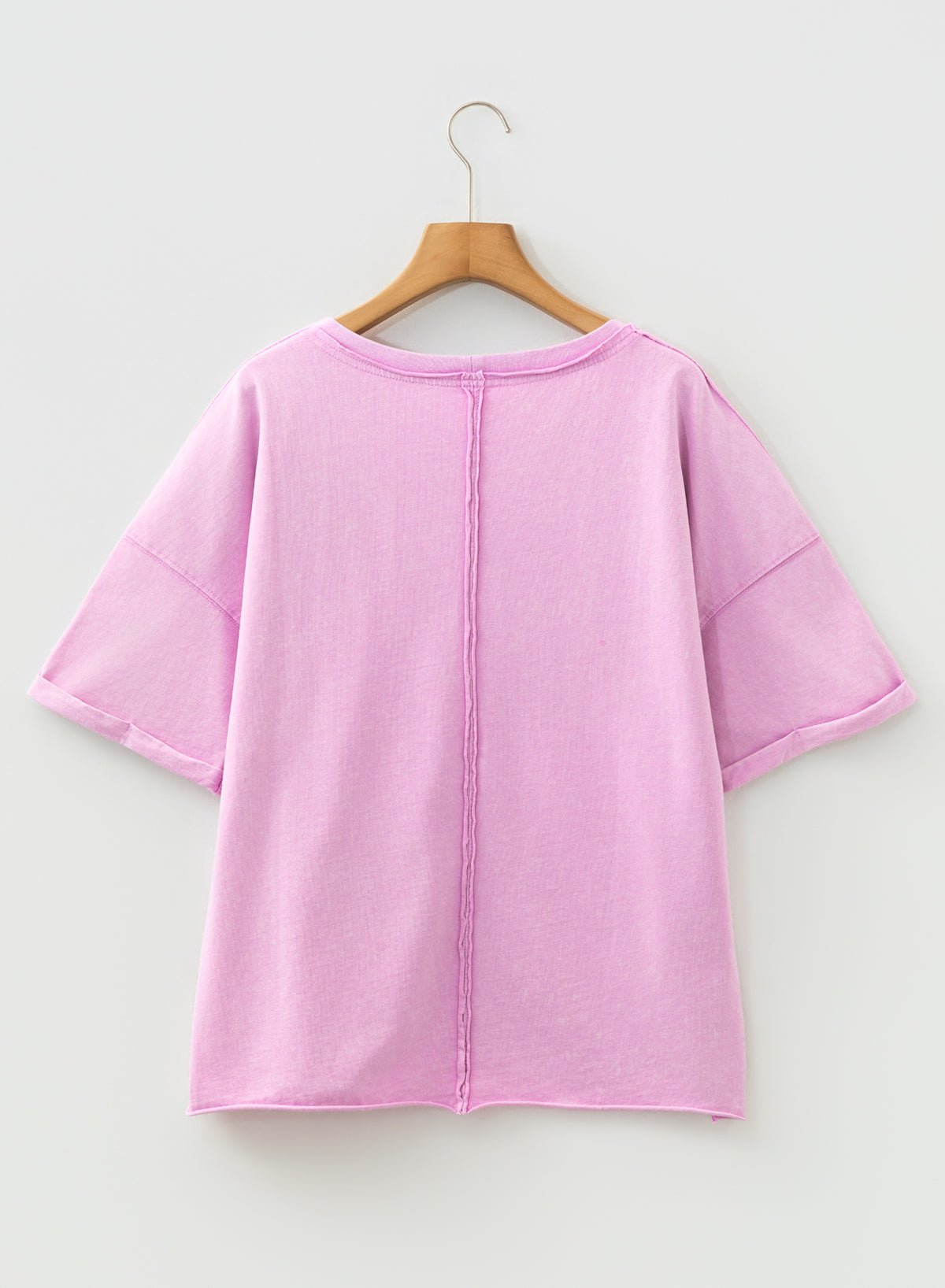 Mineral Wash Drop Shoulder Raw Edge Tee - Rooted & Reckless Co.