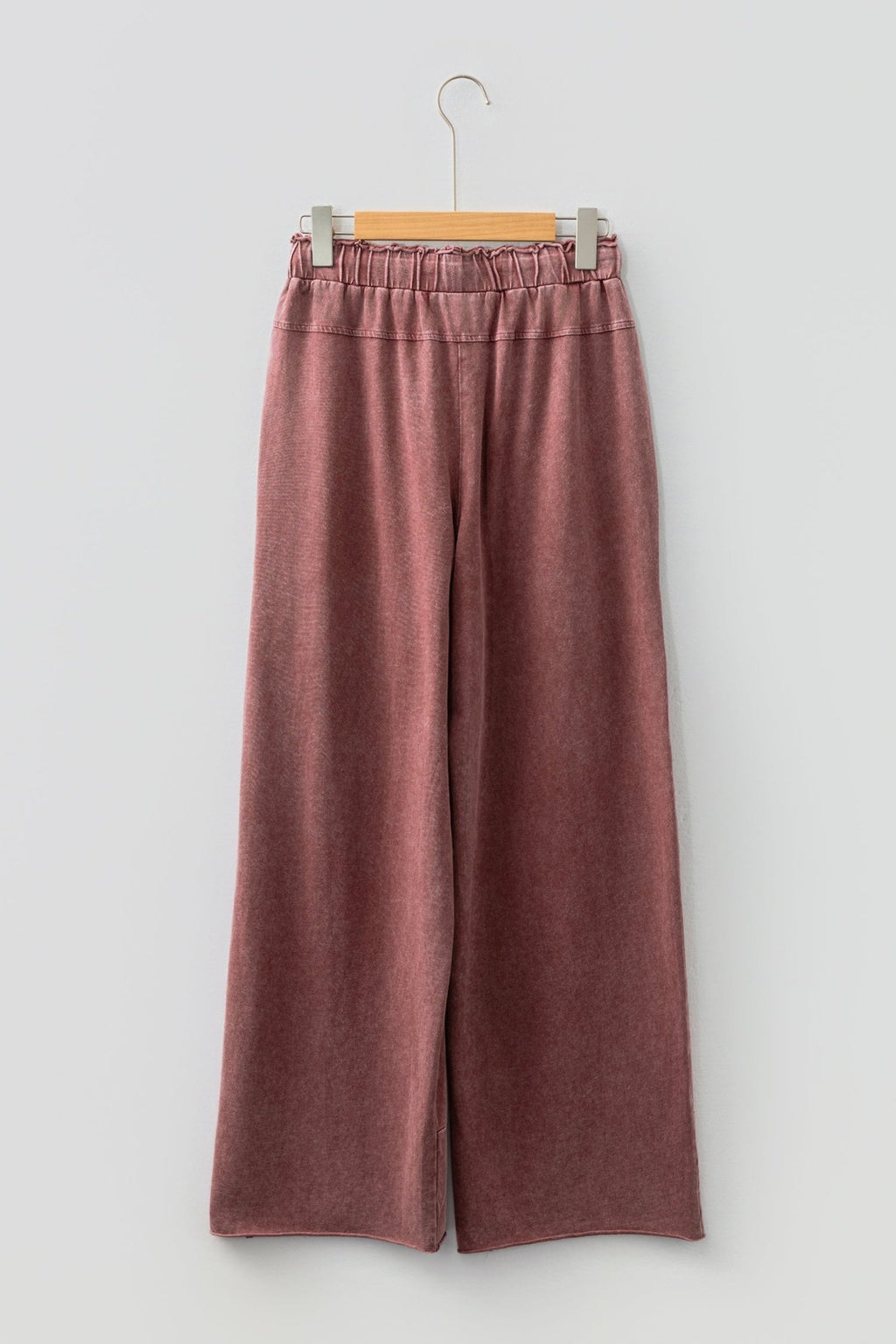 Mineral Wash High Waist Raw Hem Pants - Rooted & Reckless Co.