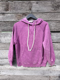 Mineral Wash Hooded Sweatshirt LT Plum - Rooted & Reckless Co.