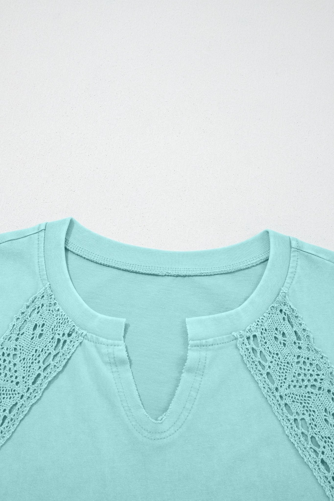 Mineral Wash Lace Patchwork Raglan Sleeve Tee - Rooted & Reckless Co.