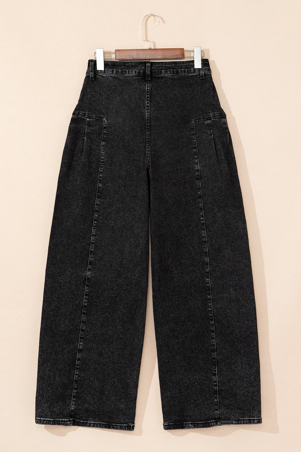 Mineral Wash Pleated Wide Leg Denim Pants - Rooted & Reckless Co.