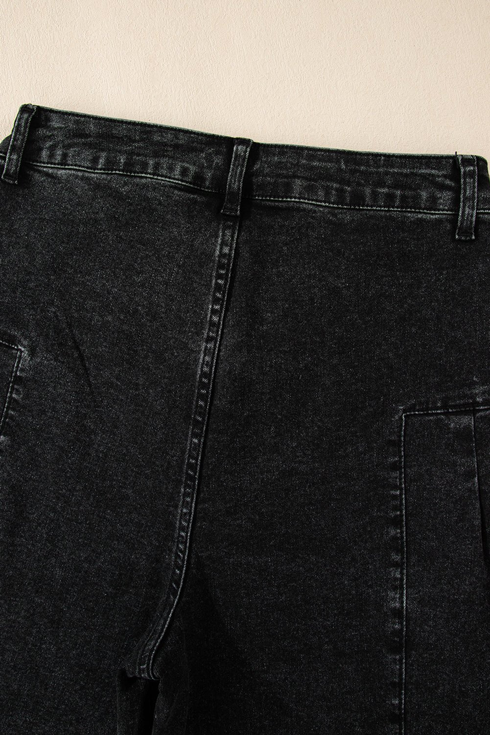 Mineral Wash Pleated Wide Leg Denim Pants - Rooted & Reckless Co.