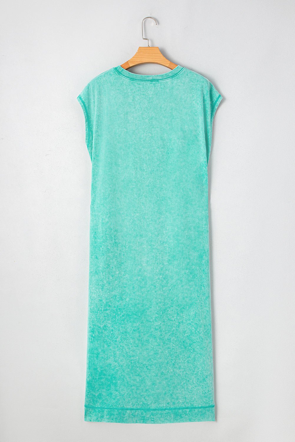 Mineral Wash Pocketed T-shirt Maxi Dress - Rooted & Reckless Co.
