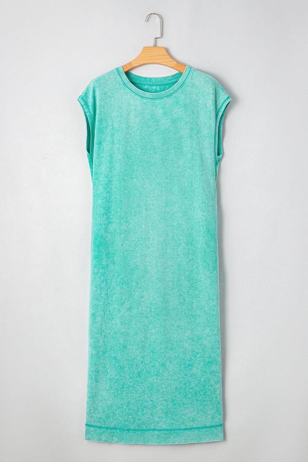 Mineral Wash Pocketed T-shirt Maxi Dress - Rooted & Reckless Co.
