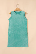 Mineral Wash Pocketed Tank Mini Dress - Rooted & Reckless Co.