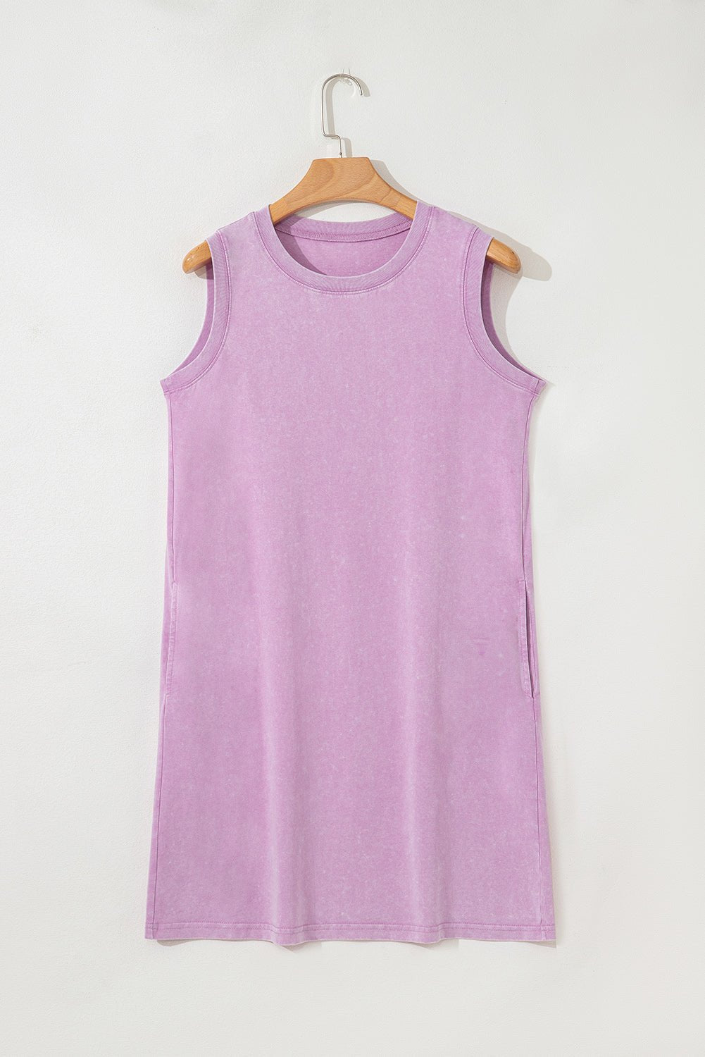Mineral Wash Pocketed Tank Mini Dress - Rooted & Reckless Co.