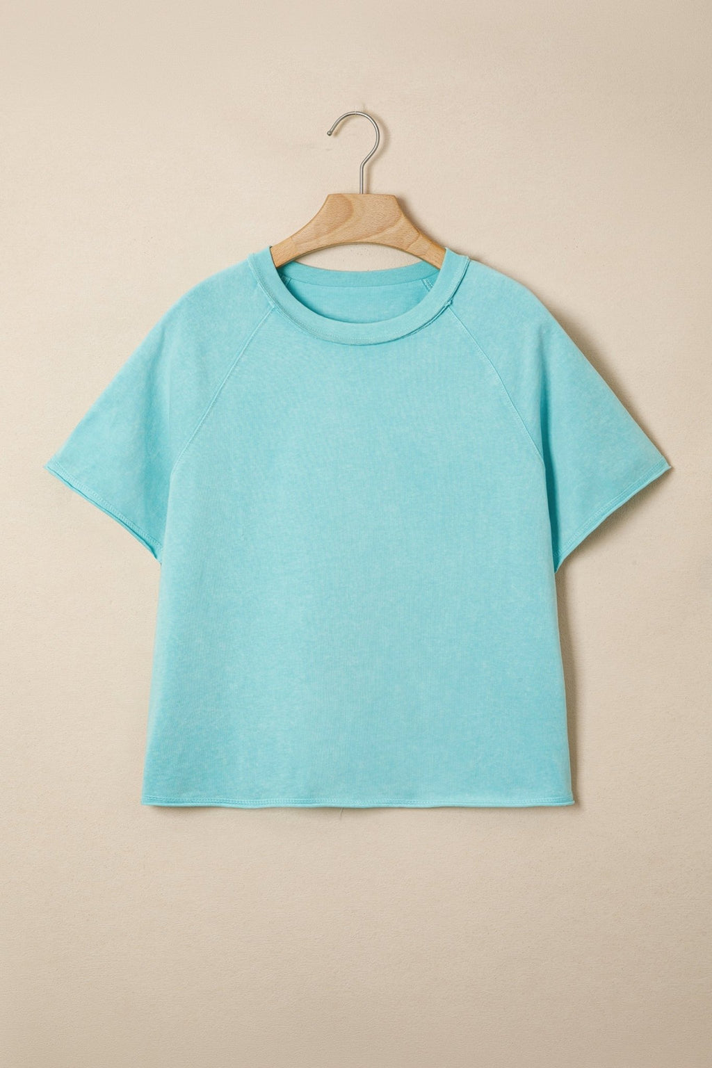Mineral Wash Raglan Sleeve Boxy Cropped Tee - Rooted & Reckless Co.
