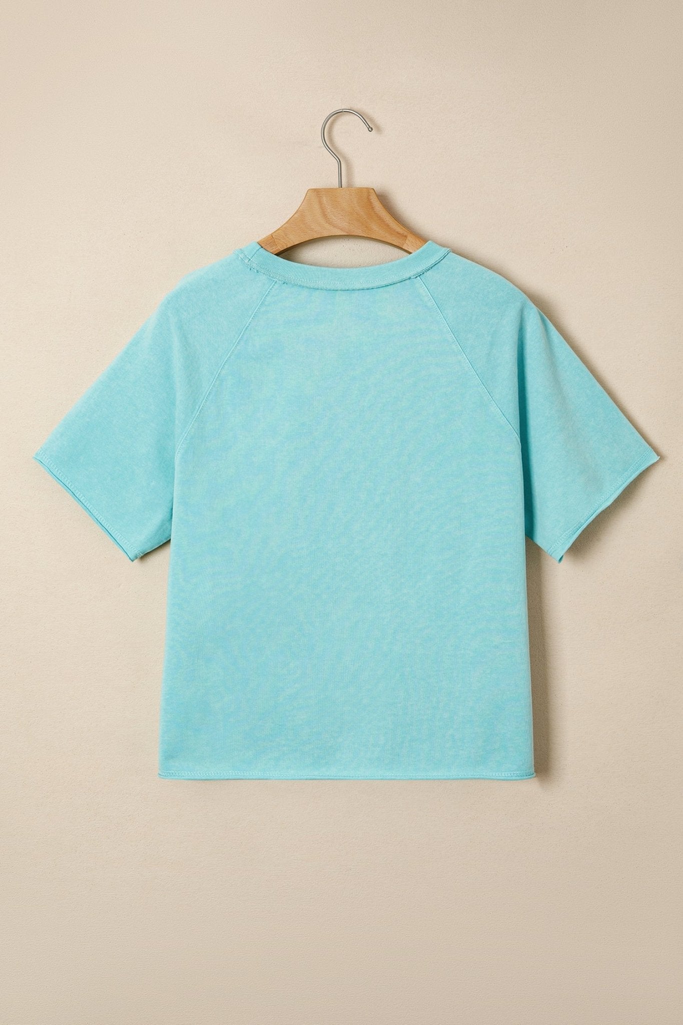 Mineral Wash Raglan Sleeve Boxy Cropped Tee - Rooted & Reckless Co.