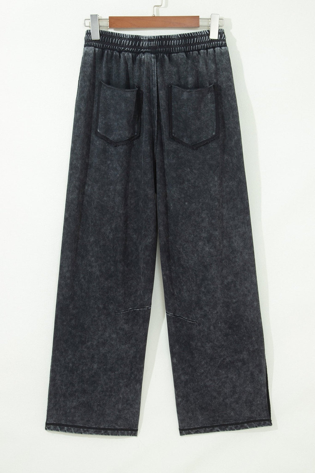 Mineral Wash Raw Seam Drawstring Waist Barrel Pants - Rooted & Reckless Co.