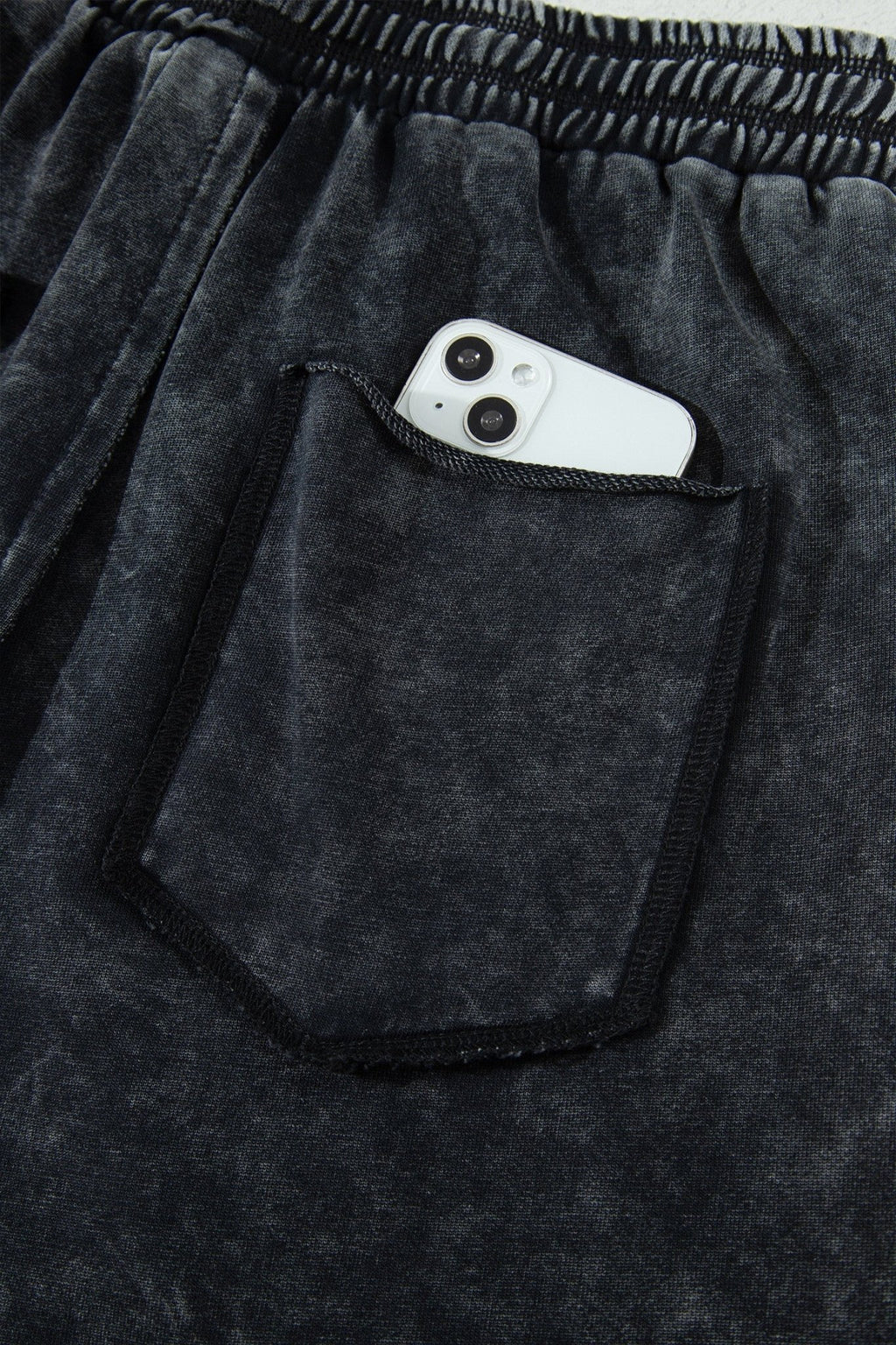 Mineral Wash Raw Seam Drawstring Waist Barrel Pants - Rooted & Reckless Co.