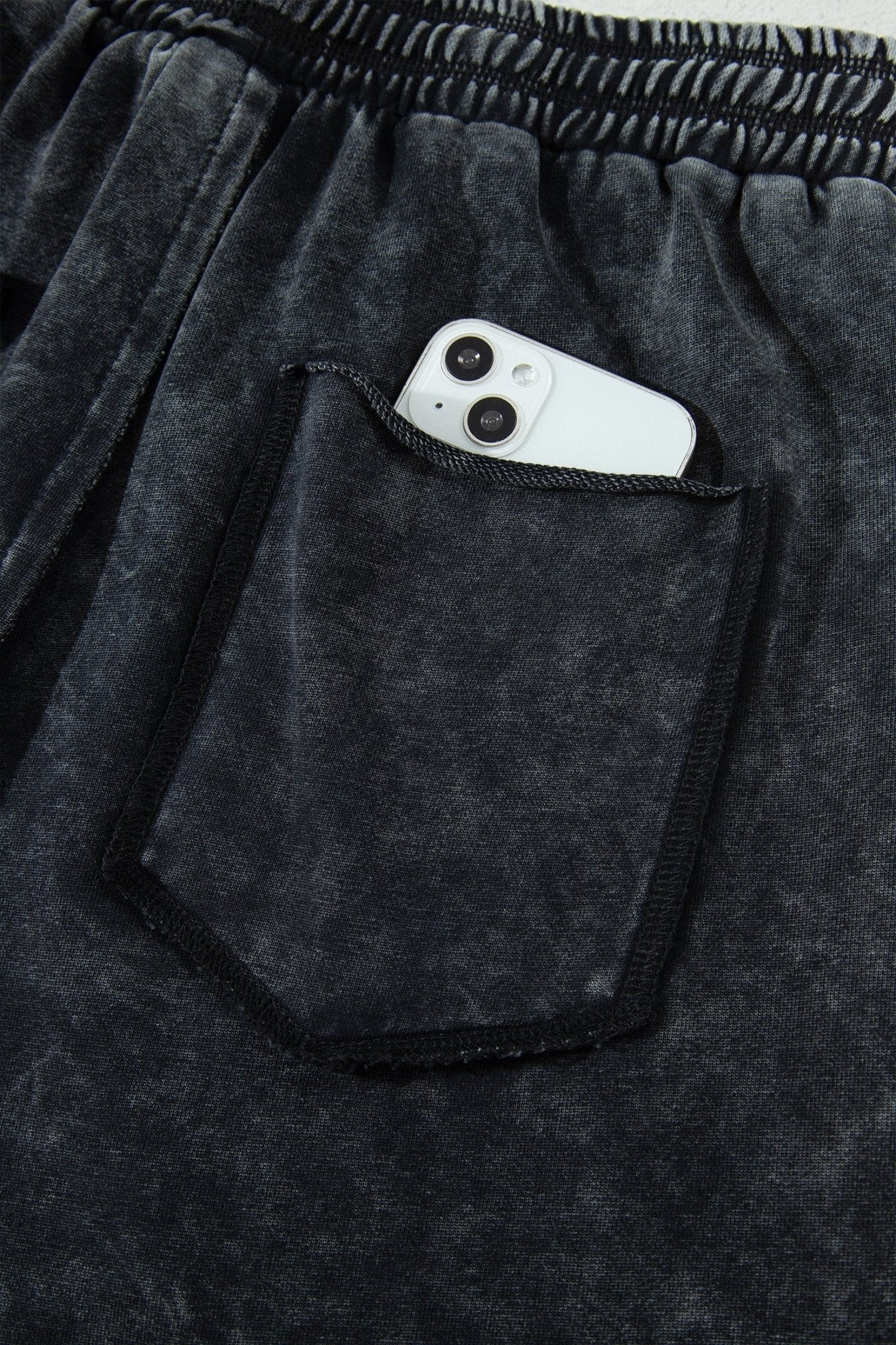 Mineral Wash Raw Seam Drawstring Waist Barrel Pants - Rooted & Reckless Co.