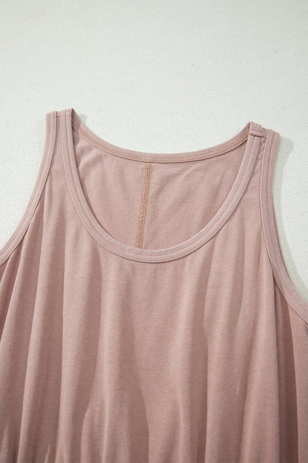 Mineral Wash Scoop Neck Elastic Waist Mini Dress - Rooted & Reckless Co.