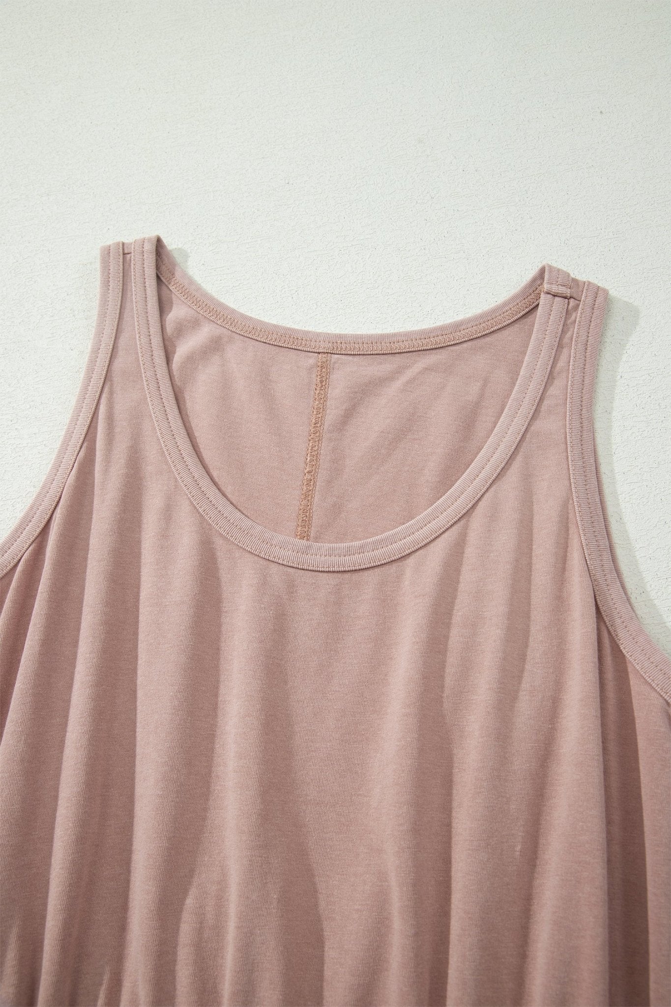 Mineral Wash Scoop Neck Elastic Waist Mini Dress - Rooted & Reckless Co.