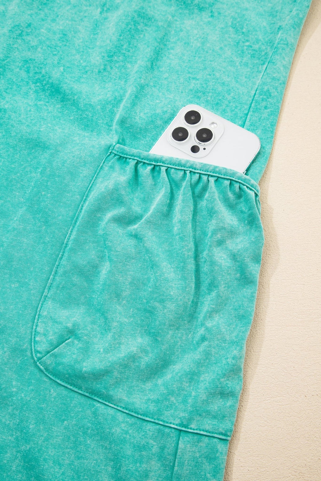 Mineral Wash Spaghetti Strap Pocketed Romper - Rooted & Reckless Co.