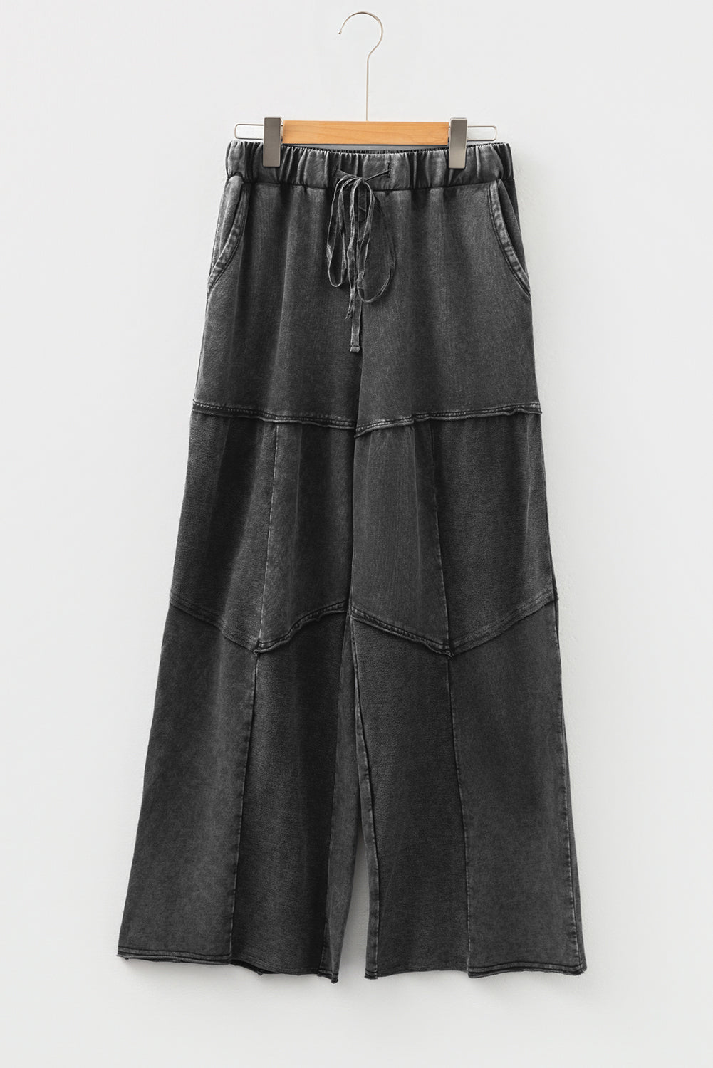 Mineral Wash Tiered Drawstring Wide Leg Pants - Rooted & Reckless Co.