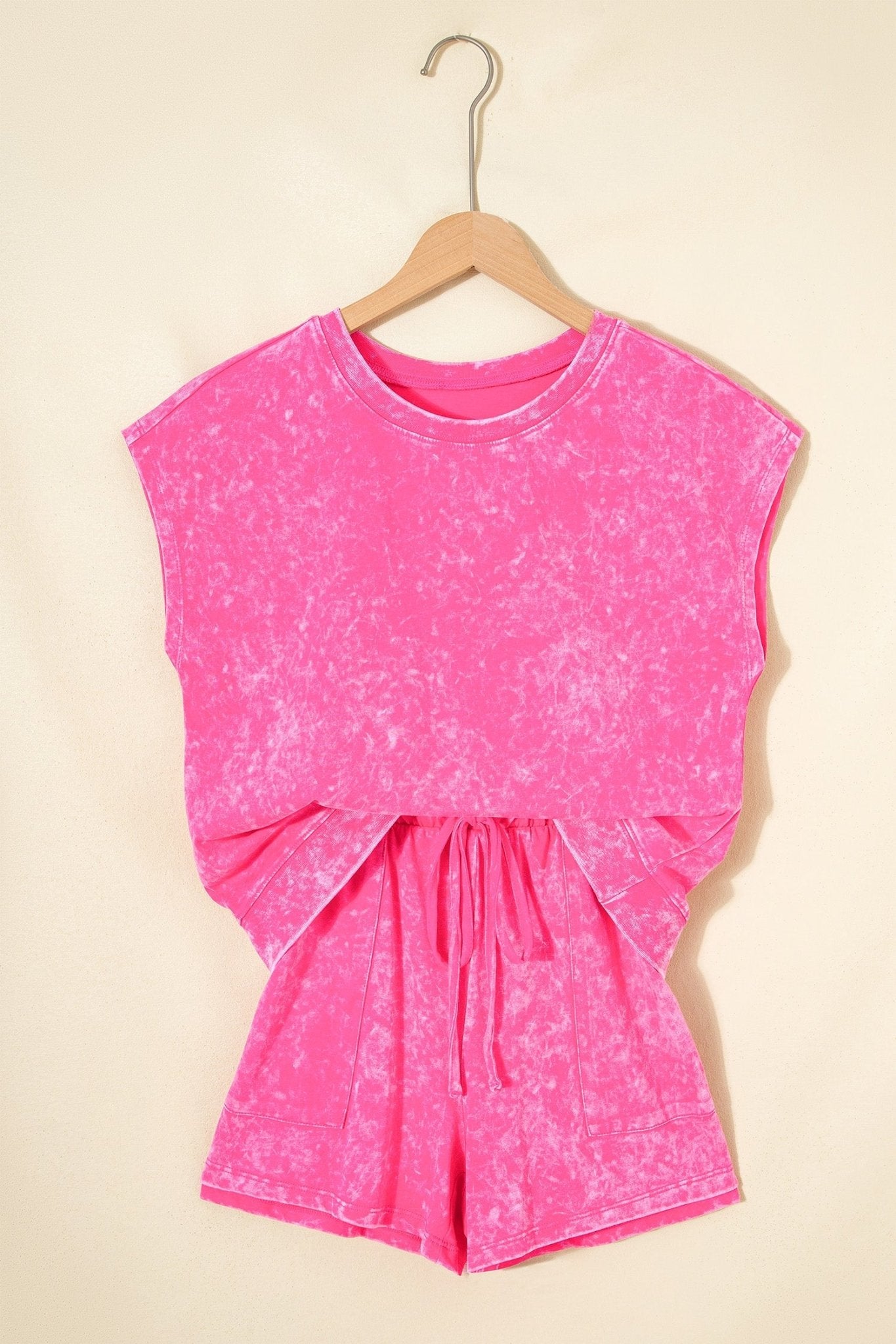 Mineral Wash Top & Drawstring Shorts Set - Rooted & Reckless Co.