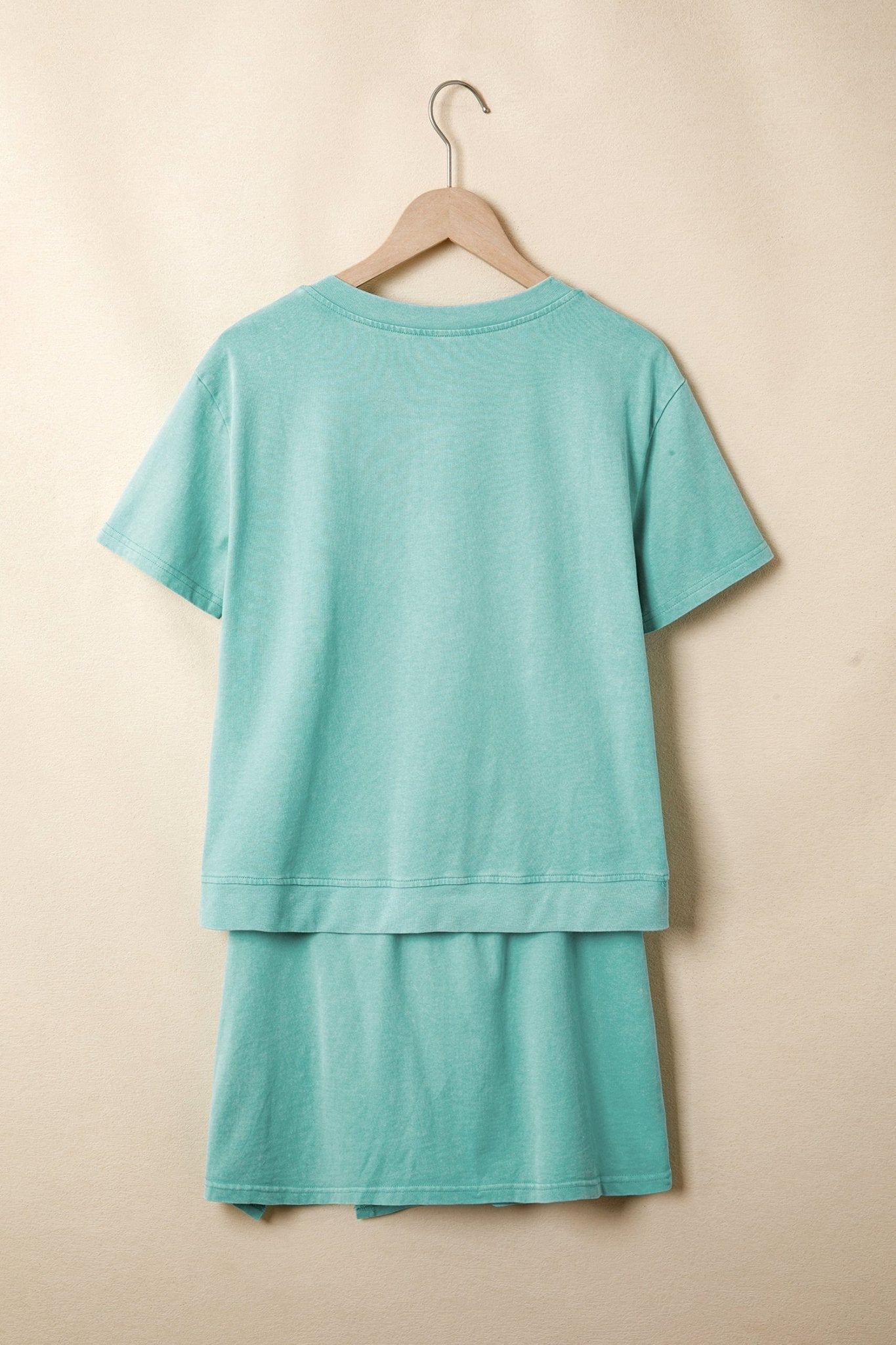 Mineral Wash V-Neck Tee & Skort Set - Rooted & Reckless Co.