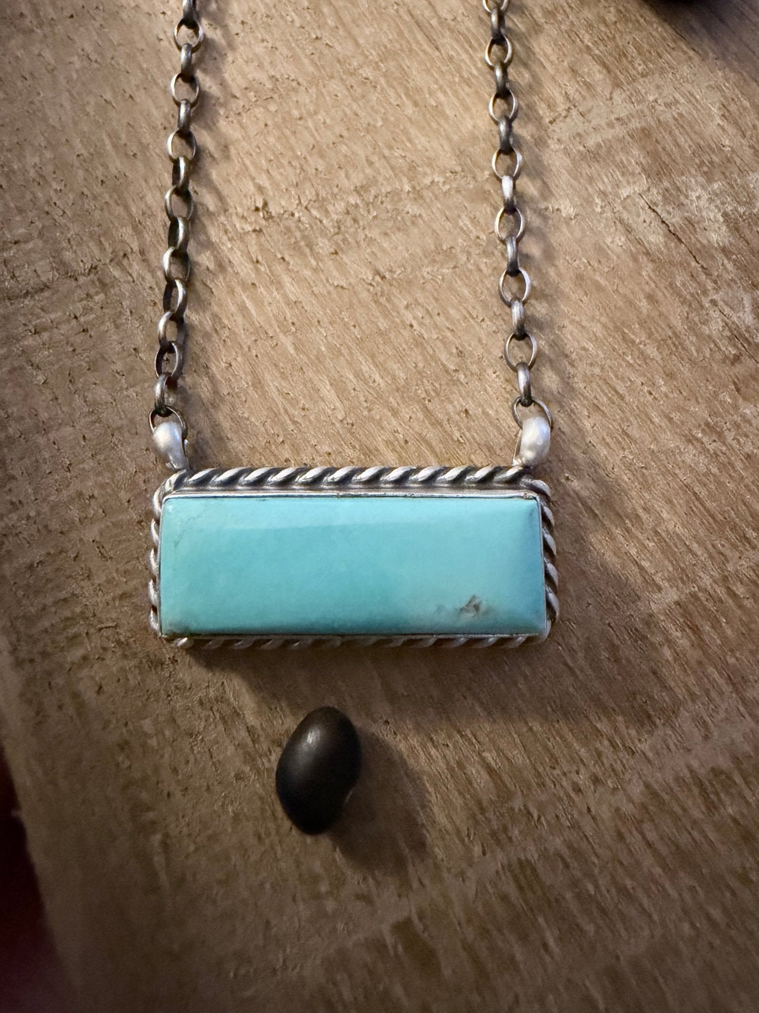 Native Made by C Belone Sterling and Kingman Necklace - Rooted & Reckless Co.
