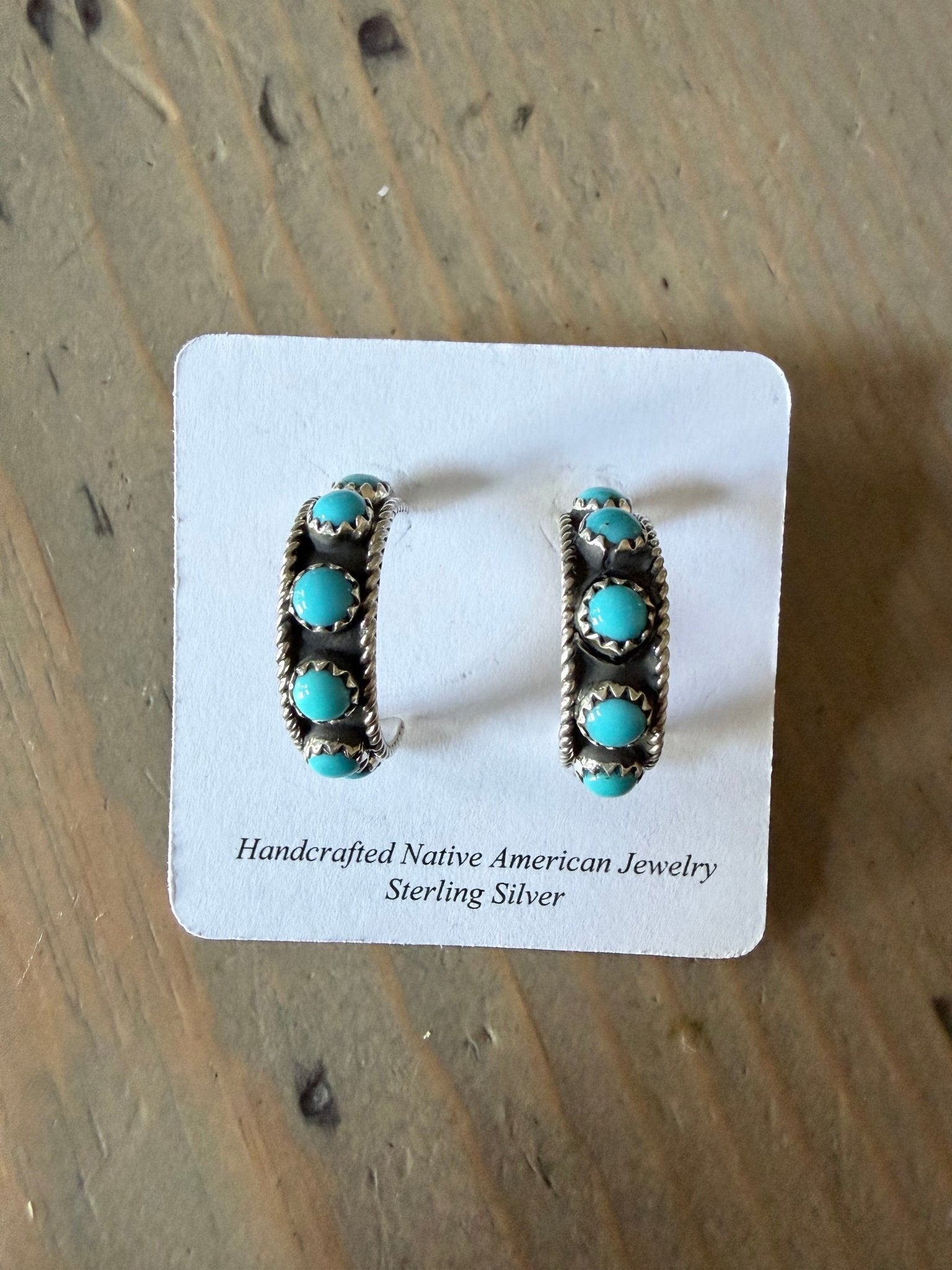 Native Made Sleeping Beauty Hoop Earrings - Rooted & Reckless Co.