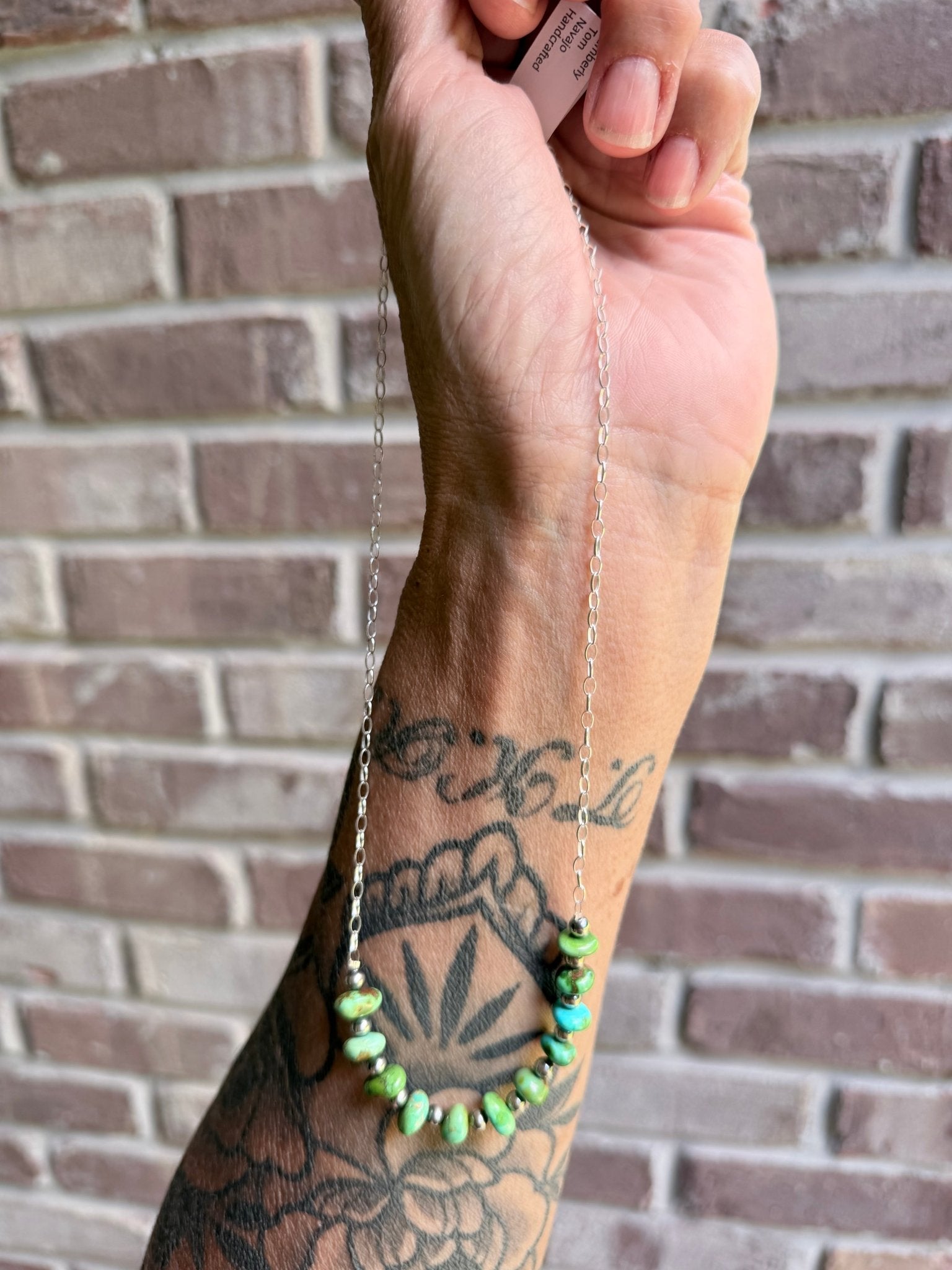 Native Made Sonoran Gold and Sterling Pearl Chain Necklace - Rooted & Reckless Co.
