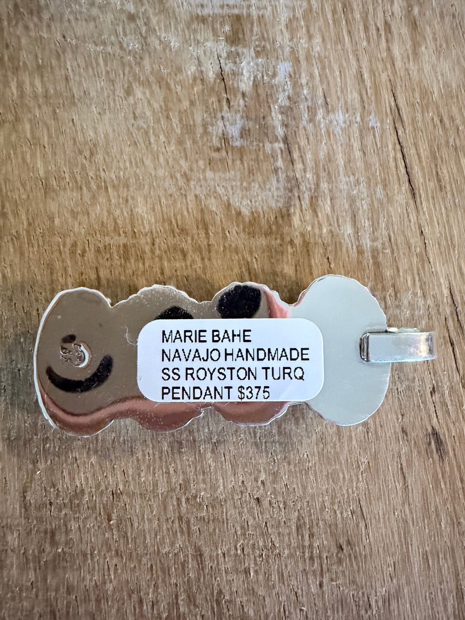 Navajo Handmade Sterling Silver Royston Pendant by Marie Bahe - Rooted & Reckless Co.