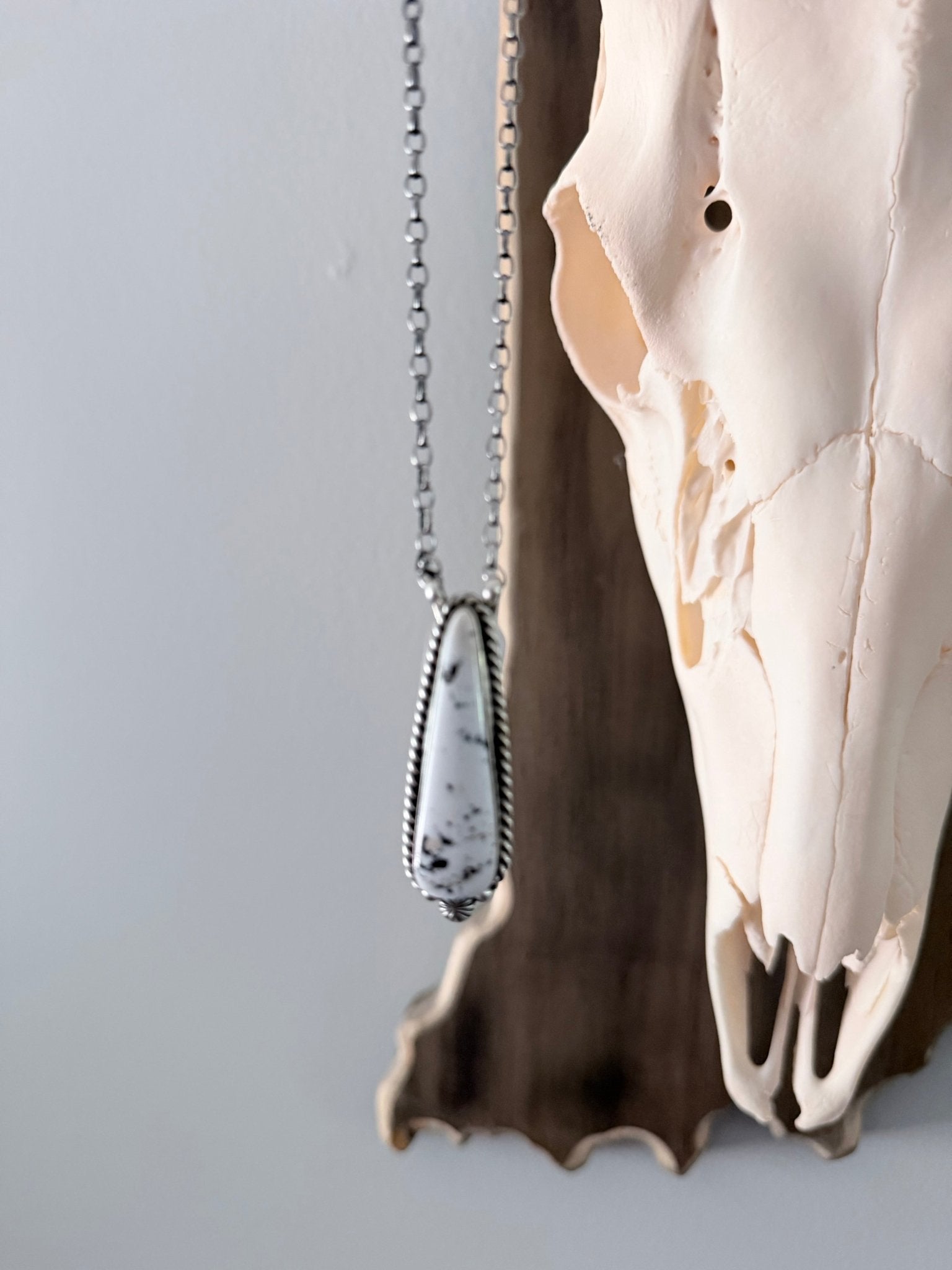 Navajo Made By Chassity Belone White Buffalo Necklace - Rooted & Reckless Co.
