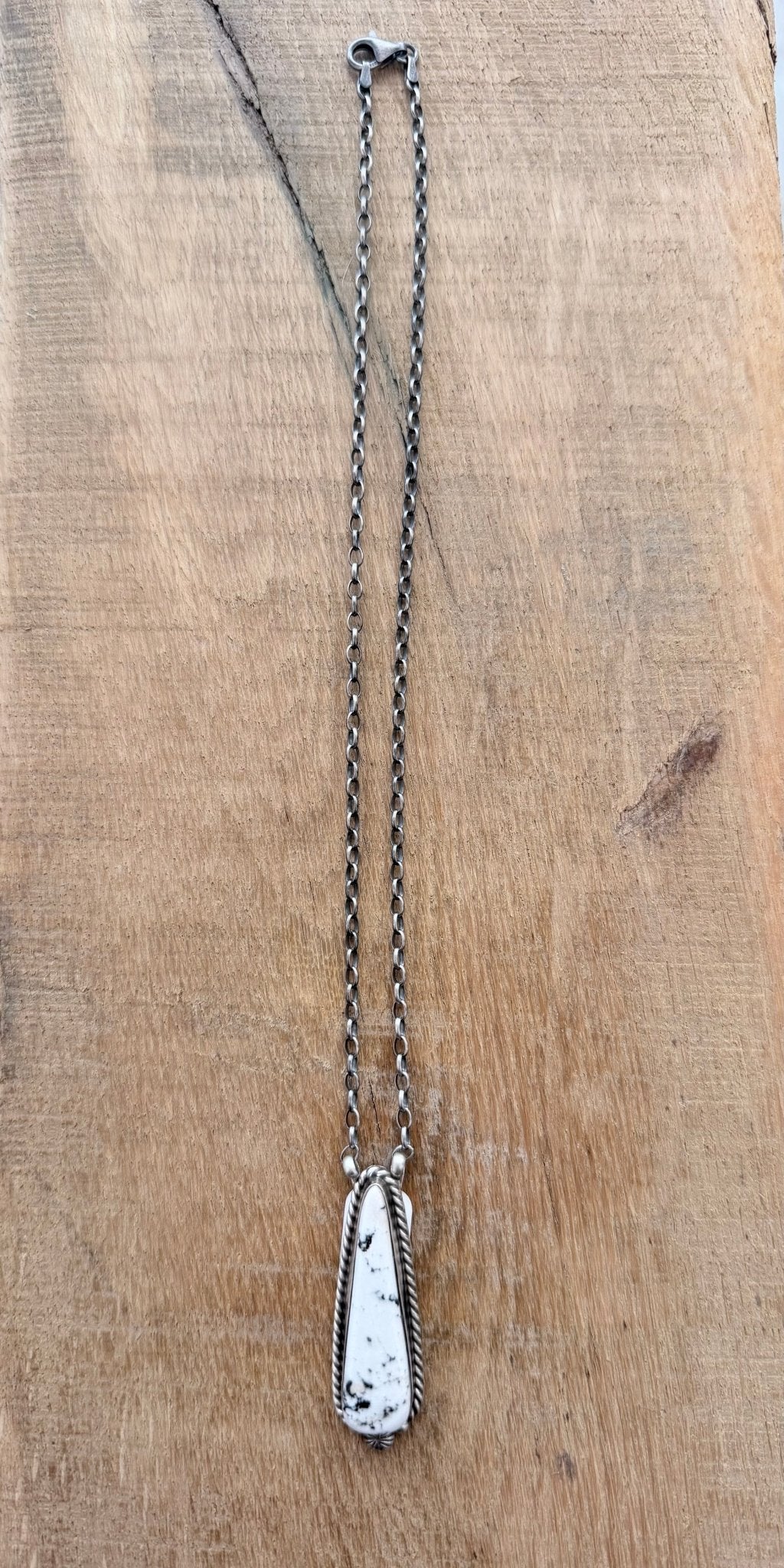Navajo Made By Chassity Belone White Buffalo Necklace - Rooted & Reckless Co.